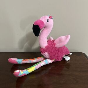 Maison Chic Flamingo Tooth Fairy Pocket Pillow Plush Stuffed Animal Pink